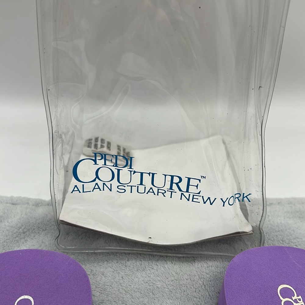 Pedi Couture Alan Stuart New York Spa Sandals Size S — Pastel Lilac Purple - Picture 3 of 7